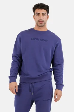 Jogging + Sweat Logo Gomme Bleu Fonce