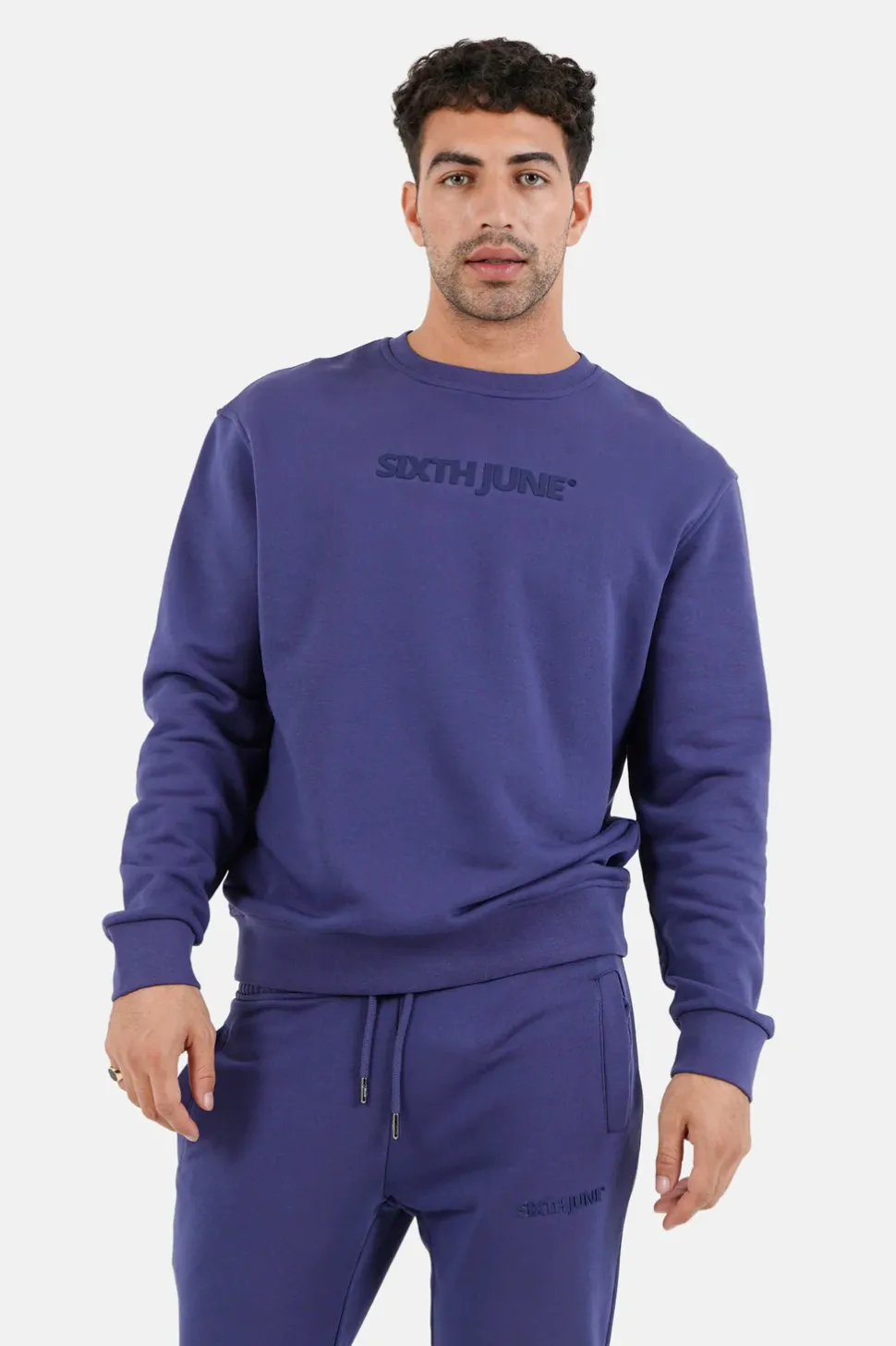 Jogging + Sweat Logo Gomme Bleu Fonce