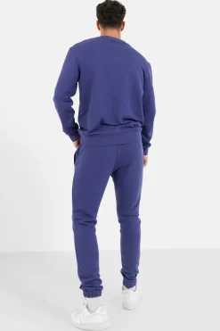 Jogging + Sweat Logo Gomme Bleu Fonce