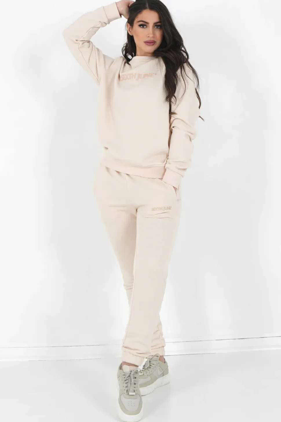 Jogging + Sweat Logo Gomme Beige Clair