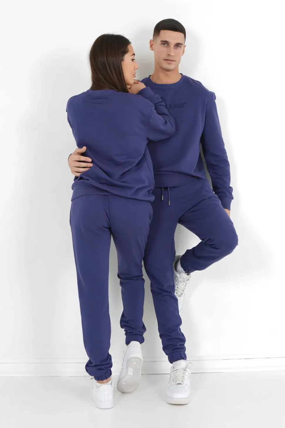 Jogging + Sweat Logo Gomme Bleu Fonce