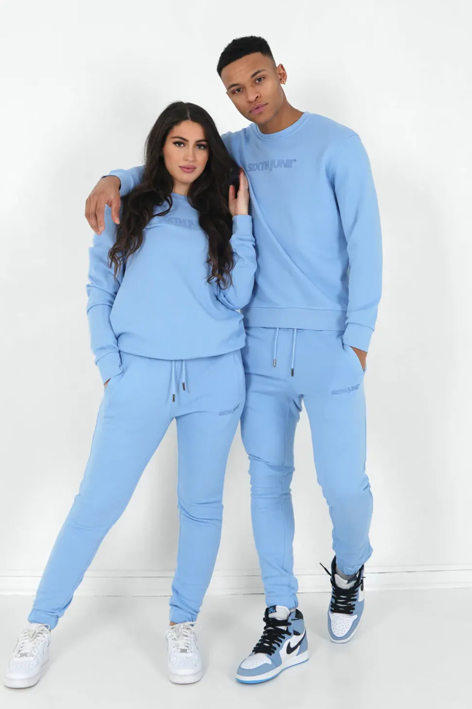 Jogging + Sweat Logo Gomme Bleu Clair