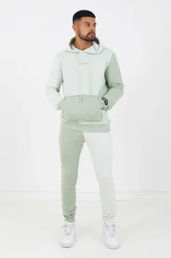 Jogging Bicolore Logo Vert Clair