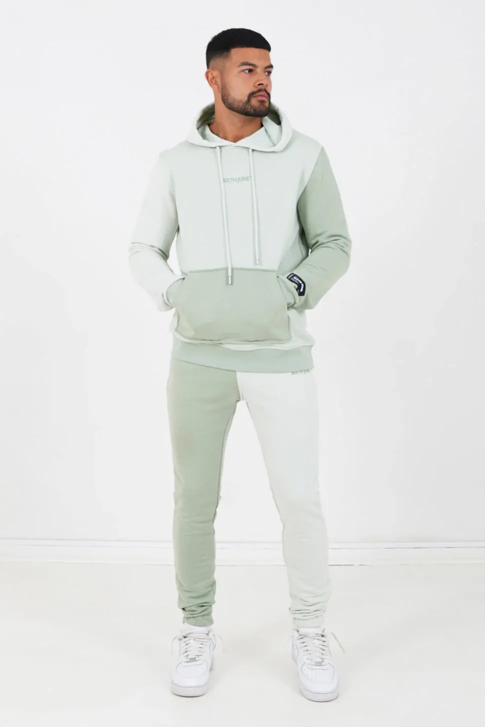 Jogging Bicolore Logo Vert Clair