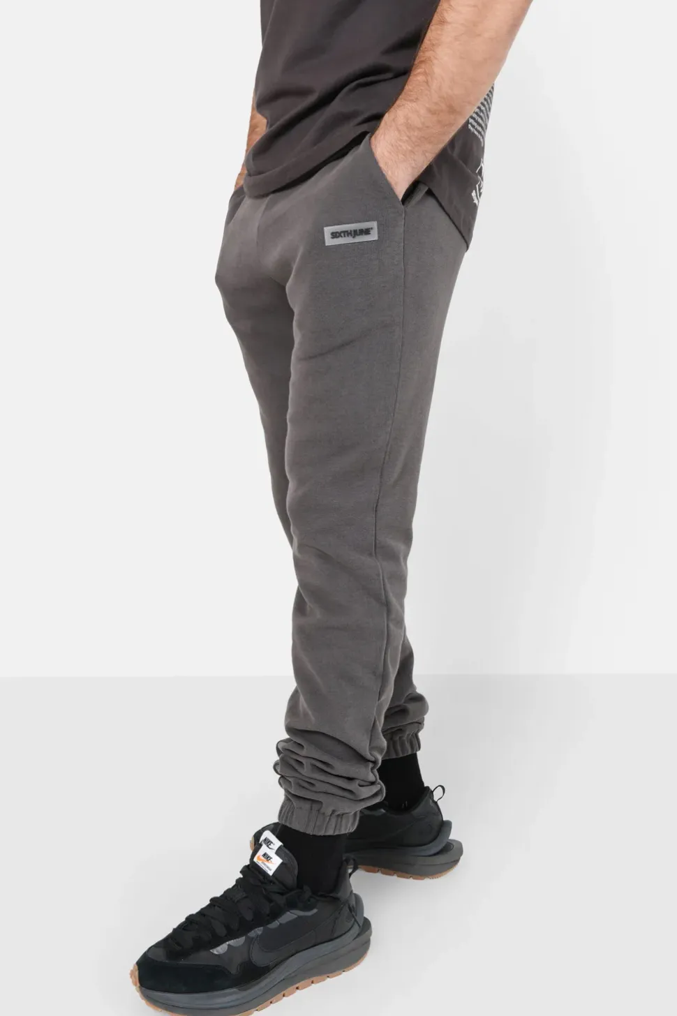 Jogging Cotele Cordon Gris Fonce
