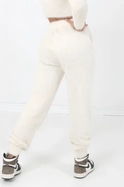 Jogging Duveteux Blanc Casse