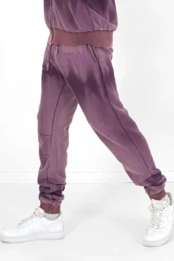 Jogging Effet Delave Violet Fonce