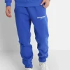 Jogging Molletonne Logo Brode Bleu Fonce