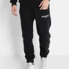 Jogging Molletonne Logo Brode Noir