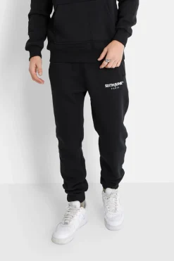 Jogging Molletonne Logo Brode Noir