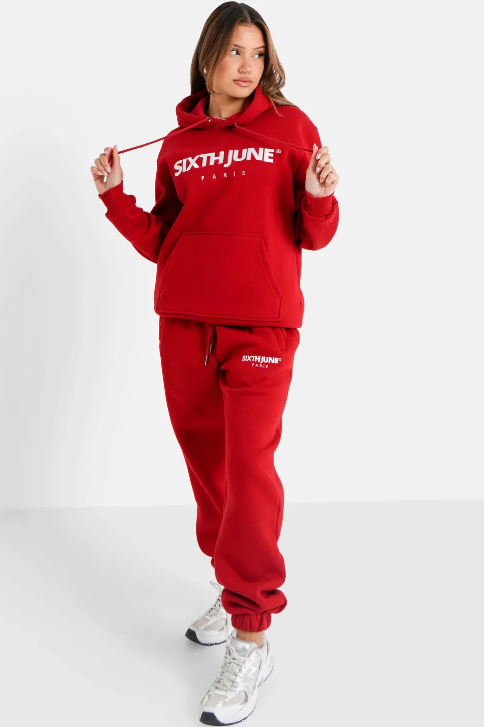Jogging Molletonne Logo Brode Rouge