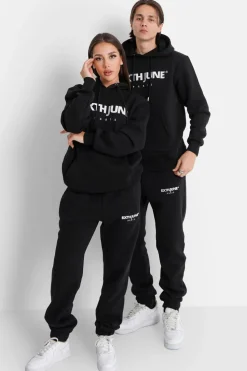 Jogging Molletonne Logo Brode Noir