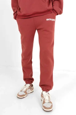 Jogging Molletonne Logo Rouge Fonce