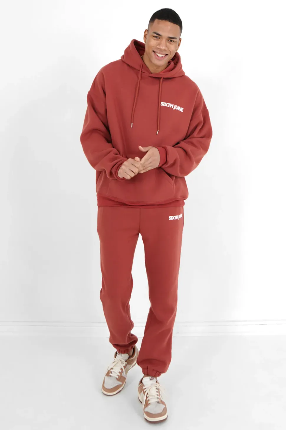 Jogging Molletonne Logo Rouge Fonce