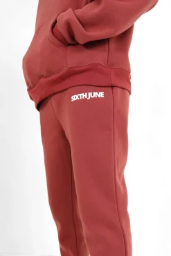 Jogging Molletonne Logo Rouge Fonce