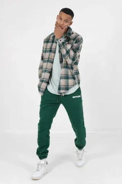 Jogging Molletonne Logo Vert Fonce