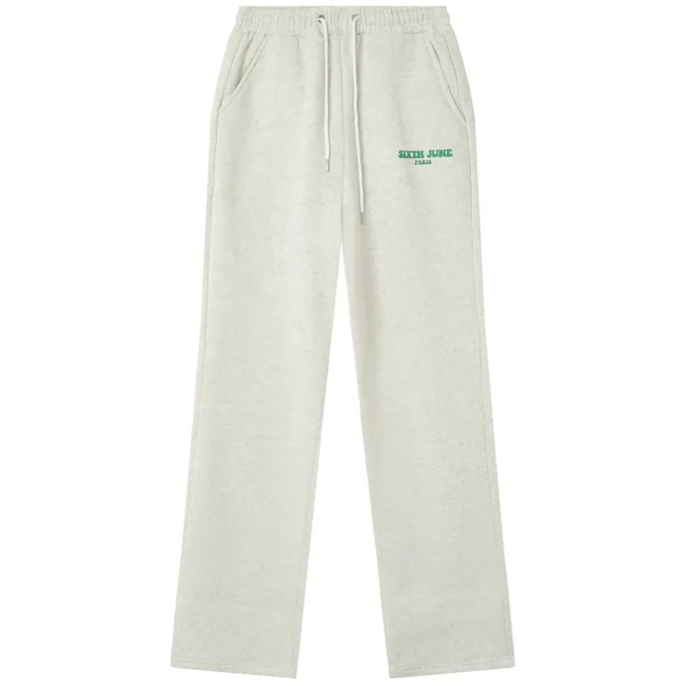 Jogging Molletonne Print Retro Gris Clair
