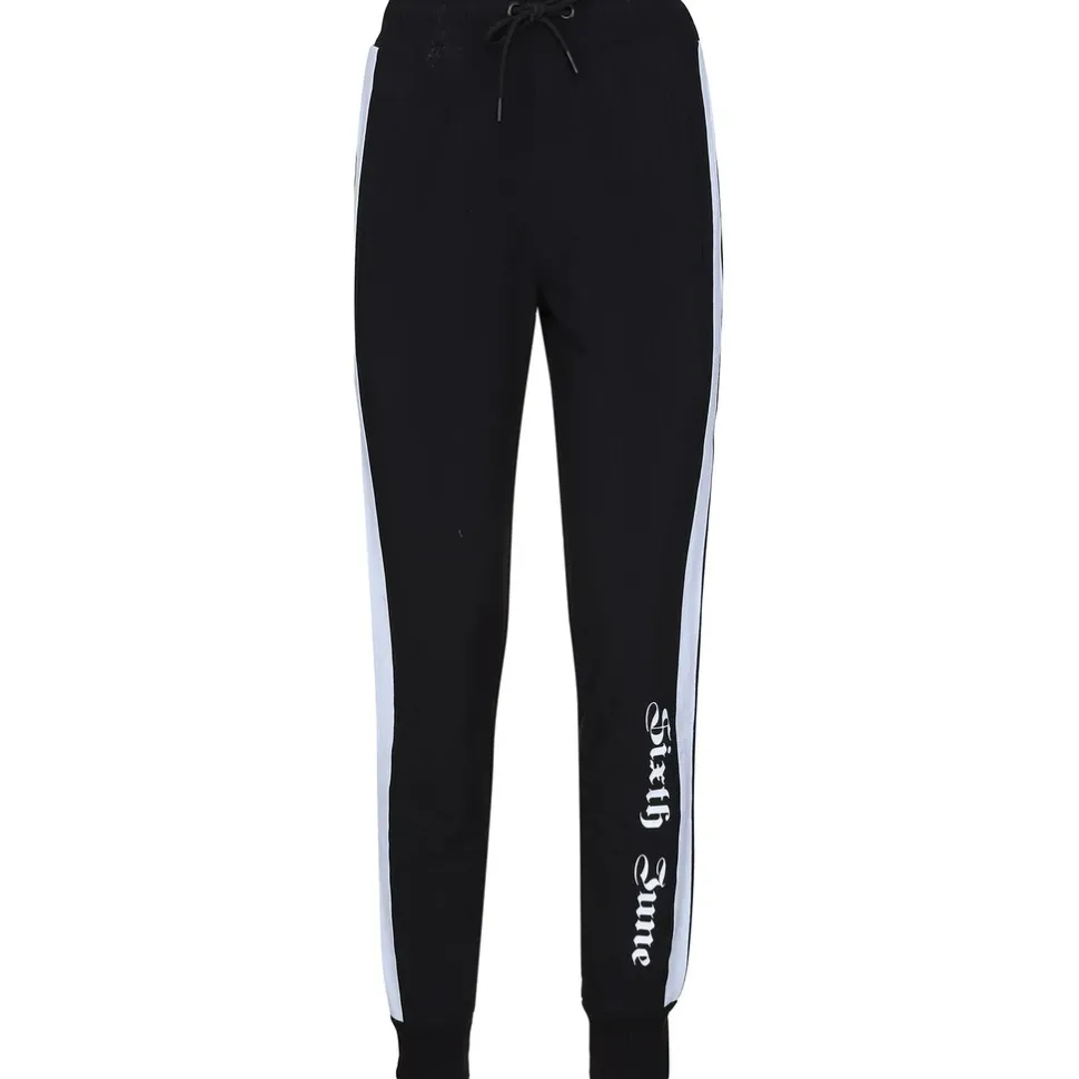 Jogging Nylon Bandes Gothique Noir