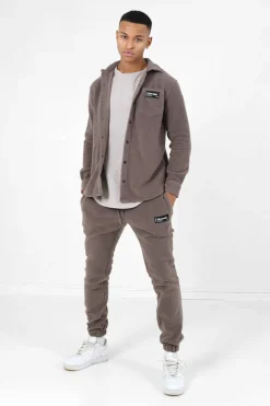 Jogging Polaire Logo Marron Clair
