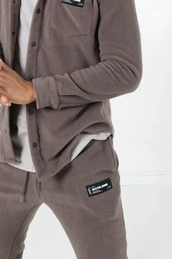 Jogging Polaire Logo Marron Clair