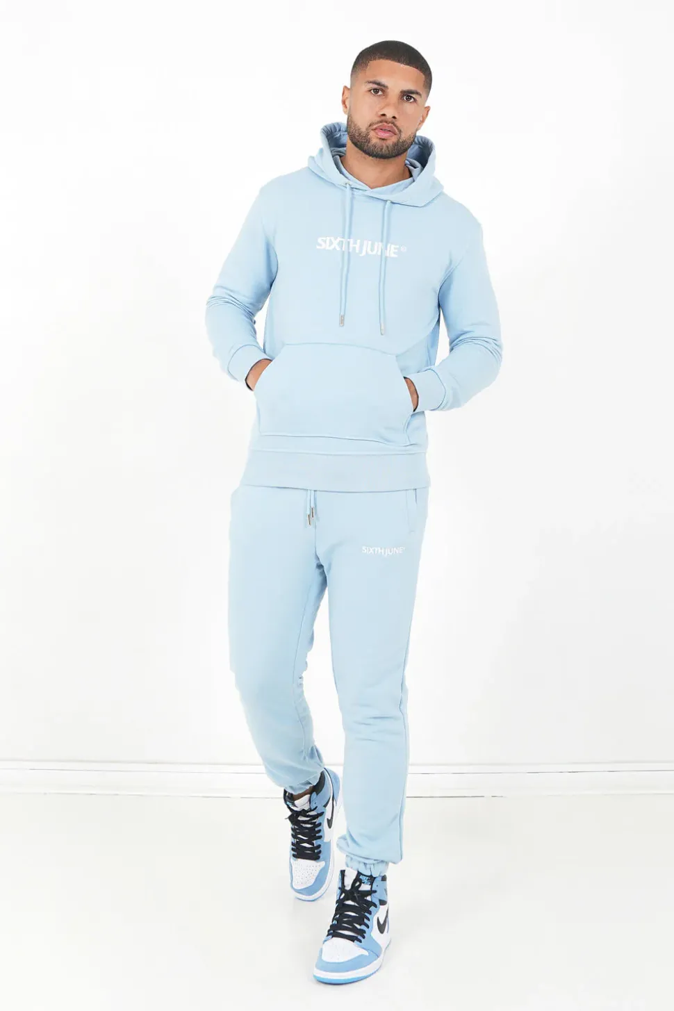 Jogging Soft Logo Brode Bleu Clair