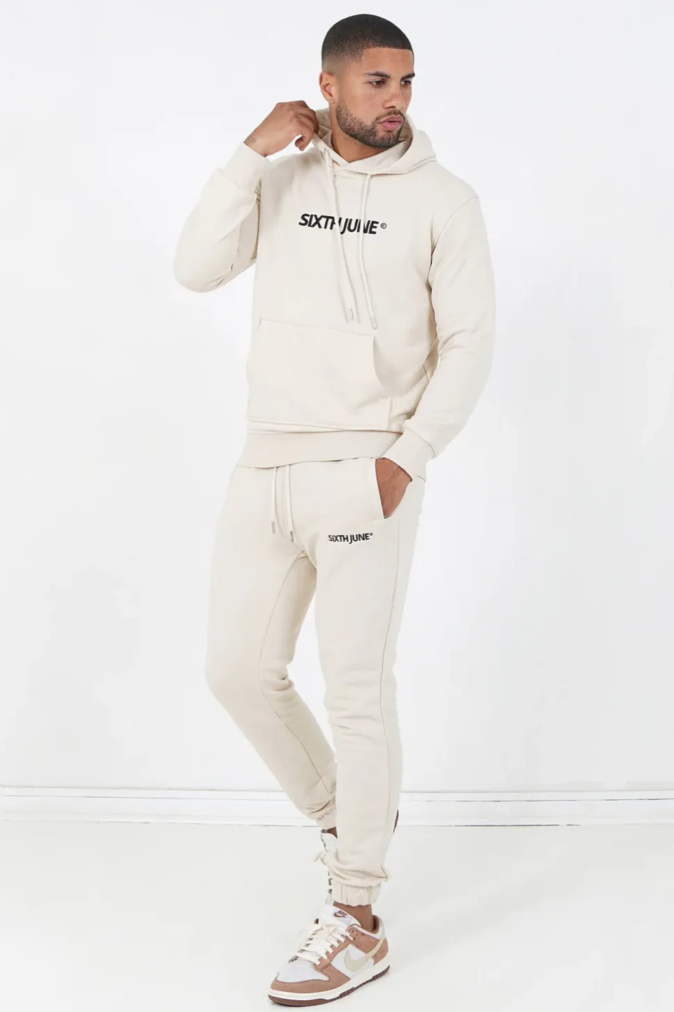 Jogging Soft Logo Brode Beige Clair