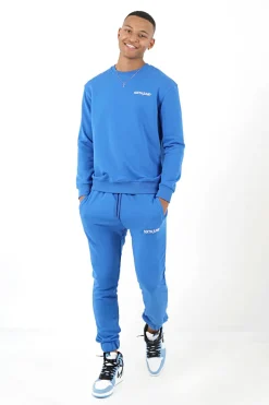 Jogging Soft Logo Brode Bleu Fonce