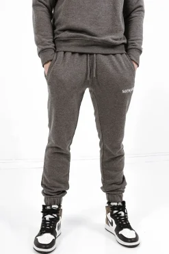 Jogging Soft Logo Brode Gris Fonce