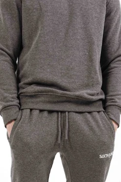 Jogging Soft Logo Brode Gris Fonce