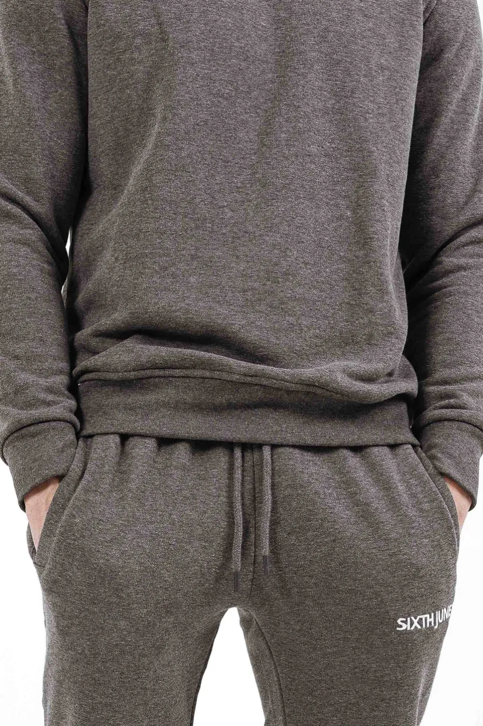 Jogging Soft Logo Brode Gris Fonce