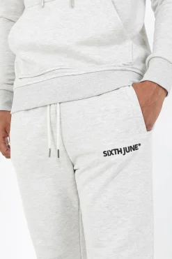 Jogging Soft Logo Brode Gris Clair