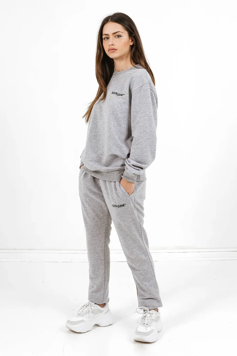 Jogging Soft Logo Brode Gris