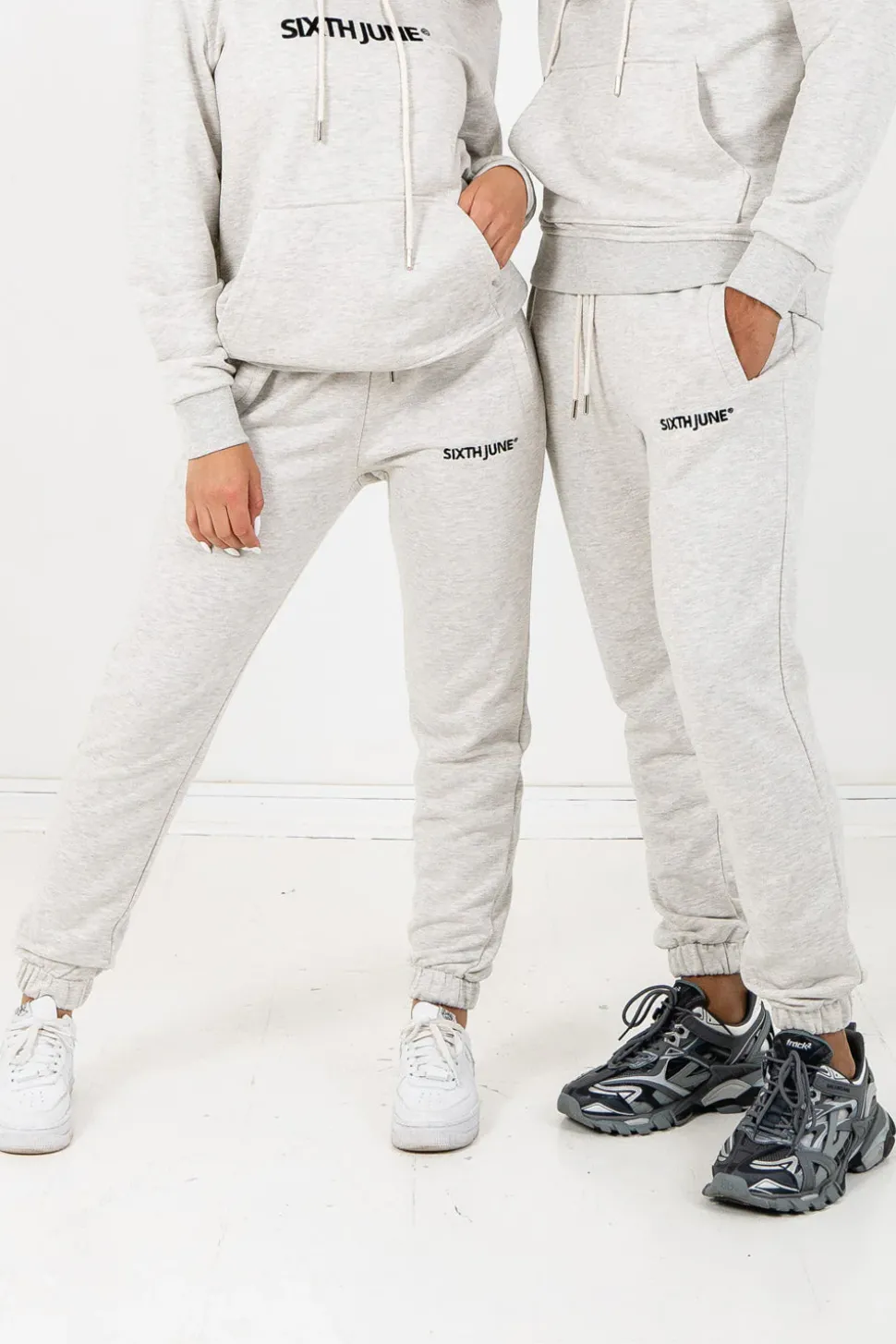 Jogging Soft Logo Brode Gris Clair