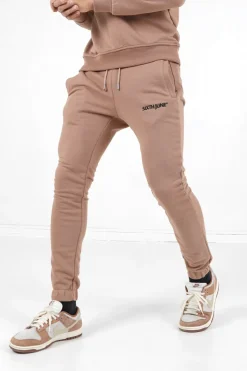 Jogging Soft Logo Brode Marron Clair