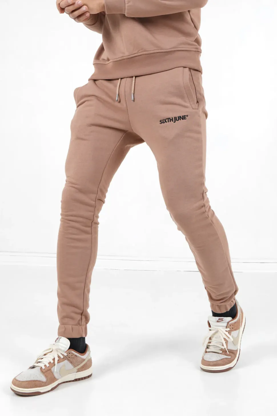 Jogging Soft Logo Brode Marron Clair