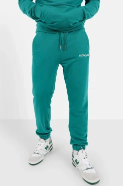 Jogging Soft Logo Brode Vert Fonce