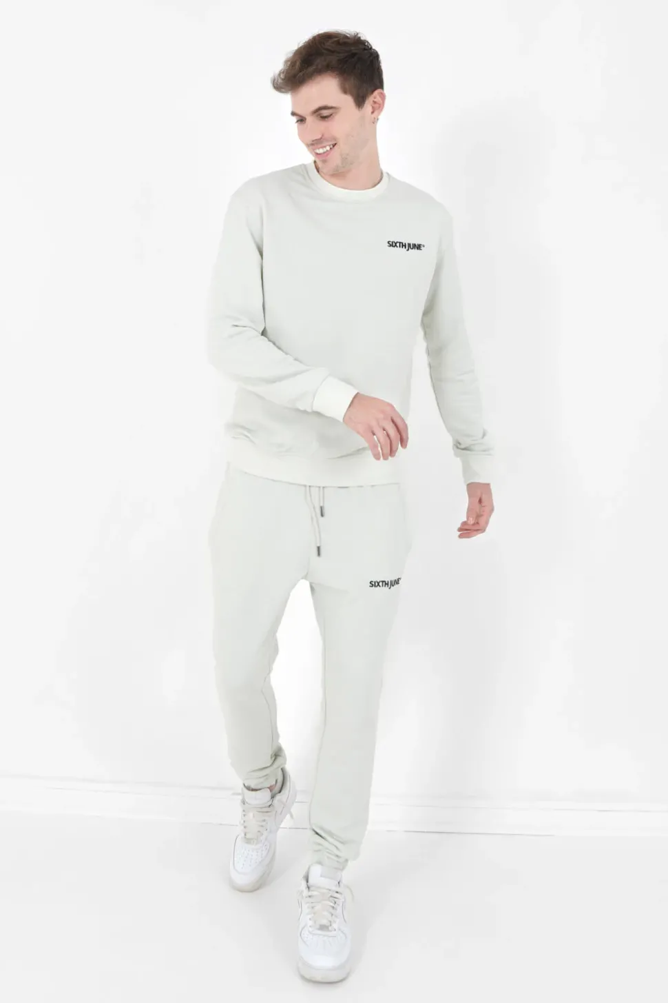 Jogging Soft Logo Brode Vert Clair