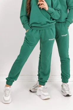 Jogging Soft Logo Brode Vert Fonce