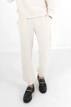 Jogging Tissu Bouclette Blanc Casse