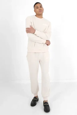 Jogging Tissu Bouclette Blanc Casse