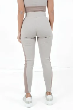 Legging Bicolor Cotele Beige Clair