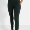 Legging Cotele Satine Vert Fonce