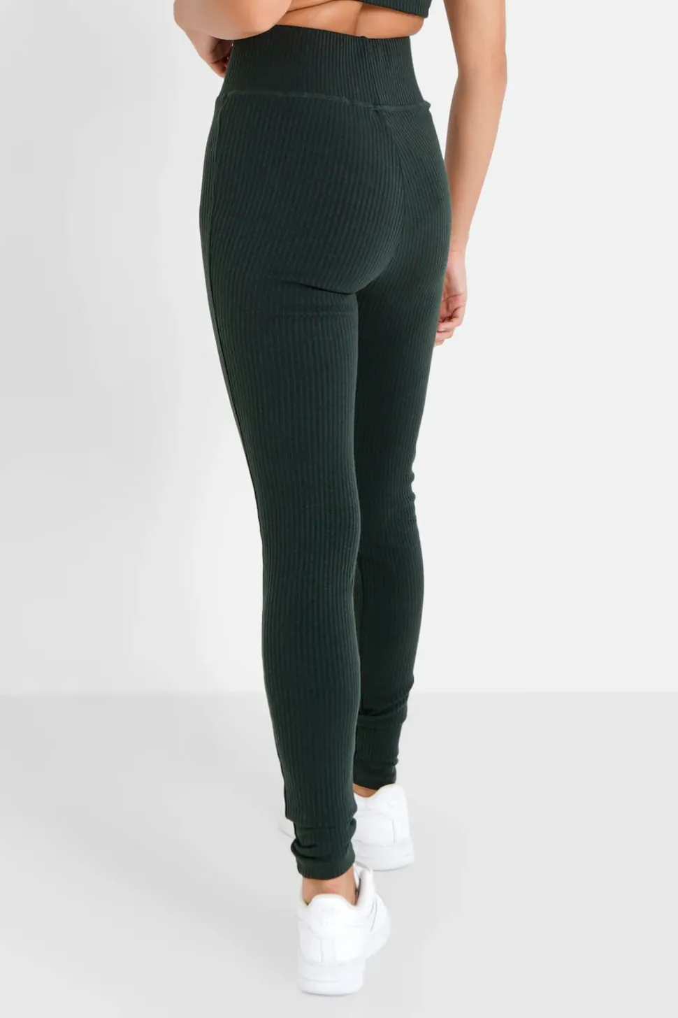 Legging Cotele Satine Vert Fonce