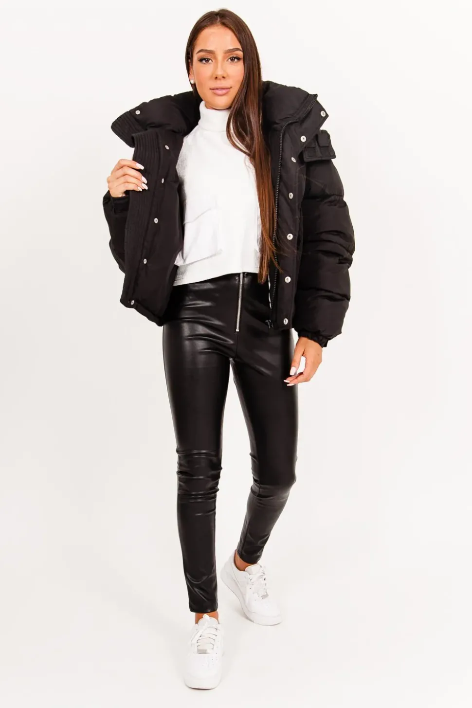 Legging Slim Simili Cuir Noir