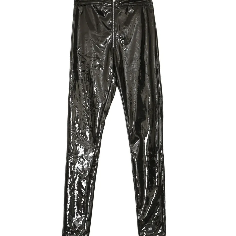 Legging Vinyle Zip Noir