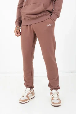 Logo Signature Jogging Marron