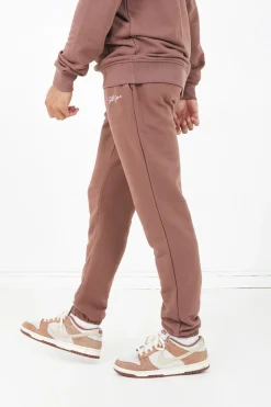Logo Signature Jogging Marron