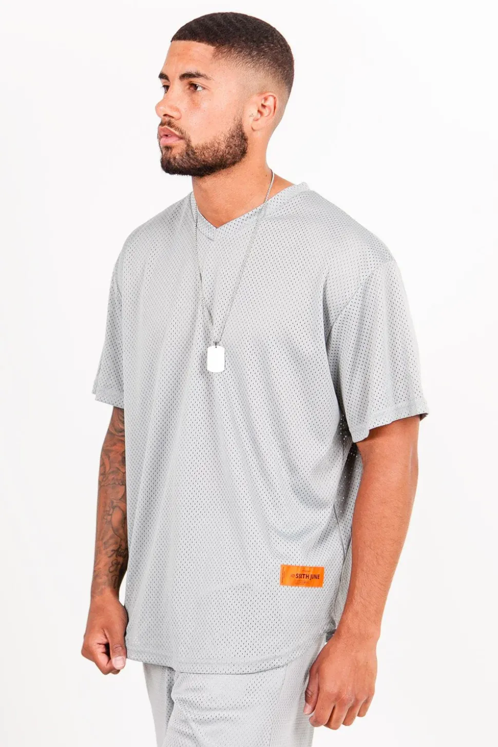 Maillot Mesh Logo Gris