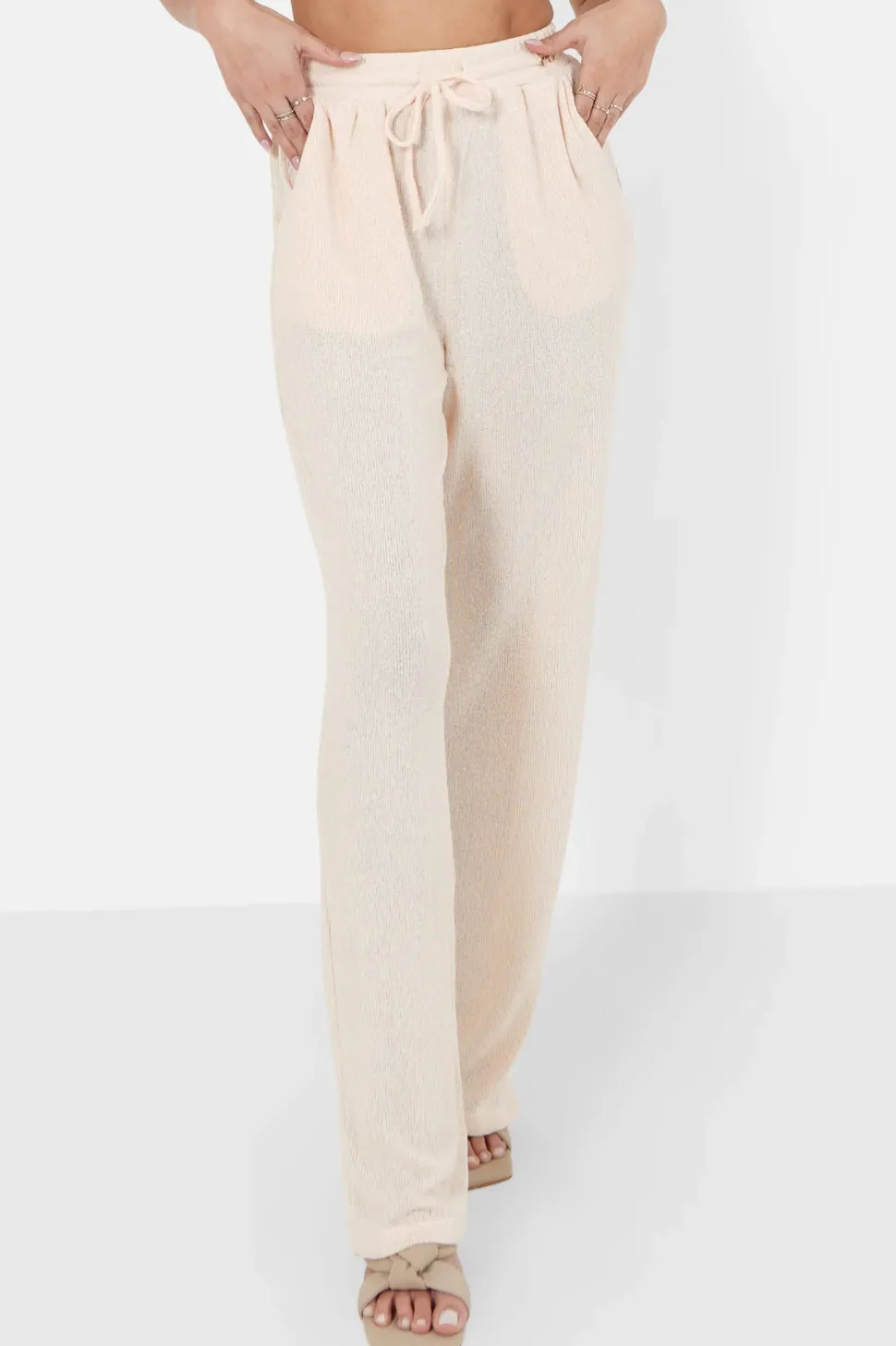 Pantalon Bijou Fluide Beige