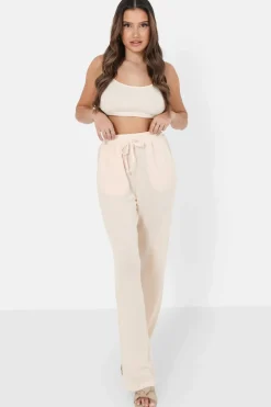 Pantalon Bijou Fluide Beige